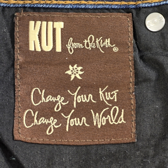 Kut Kloth Boyfriend Womens Jeans Medium Wash Blue Distressed Size 4 Mid Rise - Picture 11 of 14